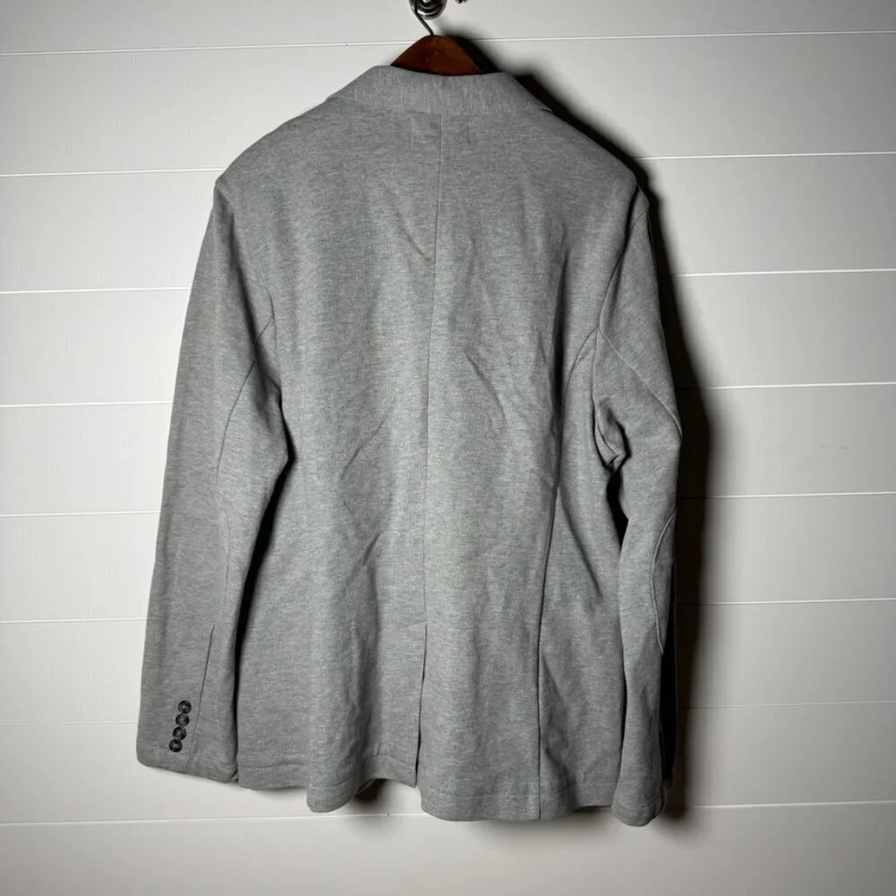 An Original Penguin Men's 100% Cotton Gray Blazer with Elbow Patches. Size XL
